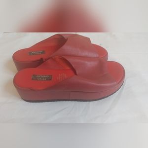 Red slip on toe out Sandle